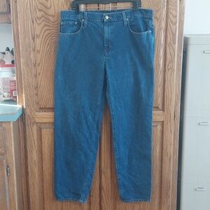 J. Crew Men's The Dad Jeans Mid-Rise Slouchy Straight Denim‎ Size 32 Medium Blue